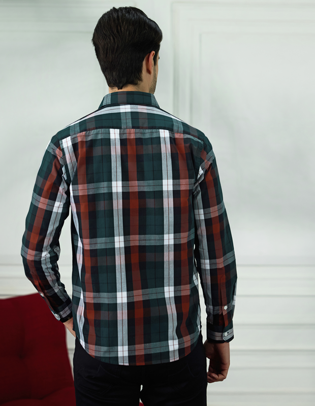 Emerald Sage Cotton Check Shirt